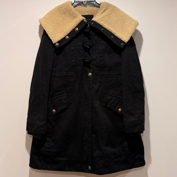 Marc Jacobs Jackets & Blazers - Marc Jacobs Sherpa Collar Coat Toggle Buttons Parka Jacket Black Medium M Casual